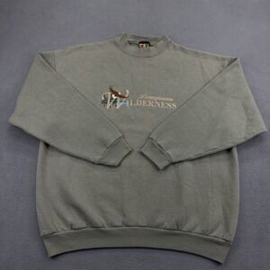 Vintage TSI Classic American Pennsylvania Wilderness Pullover Sweater Mens XL